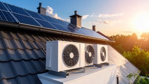 PV Anlage und Wärmepumpen-Außengeräte