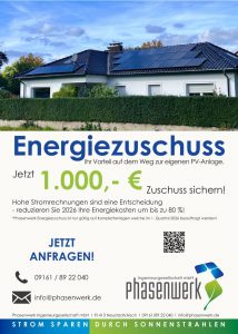 Phasenwerk-Aktion: Jetzt 1.000 € mit unserem Energiezuschuss sparen!