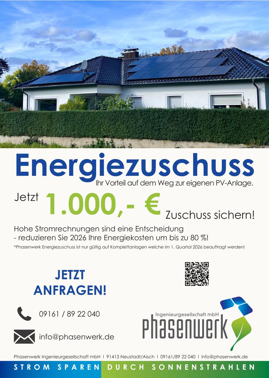 Phasenwerk-Aktion: Jetzt 1.000 € mit unserem Energiezuschuss sparen!