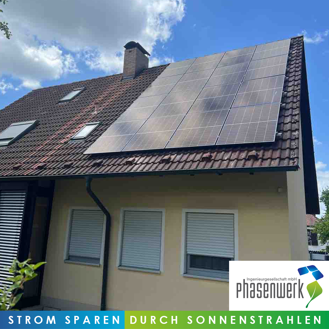 Photovoltaikanlage in Hetzles auf einem Privathaus.