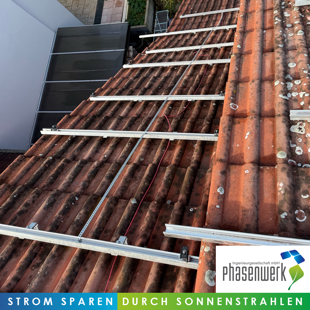 Unterkonstruktion SingleRail36 auf Dach in Scheinfeld.