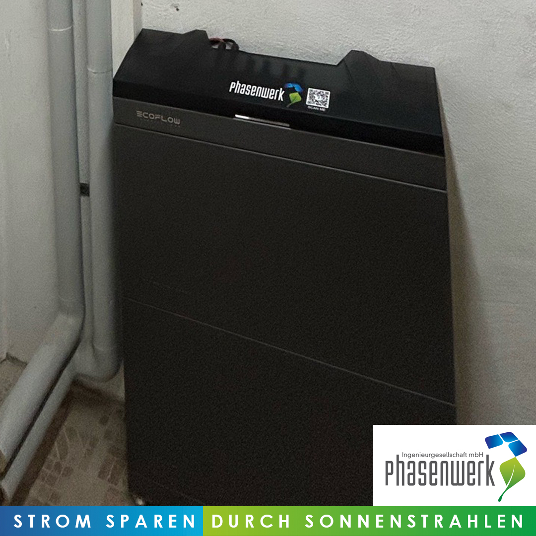 EcoFlow Batteriespeicher, passend zu einer Photovoltaikanlage in Dietersheim.