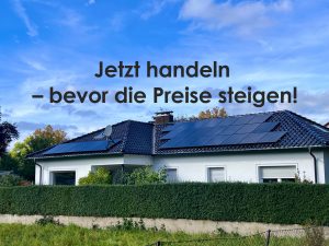 Steigende Preise bei Solarmodulen