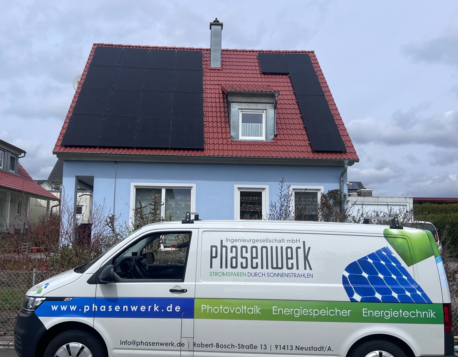 Privathaus mit PV-Anlage in Scheinfeld.